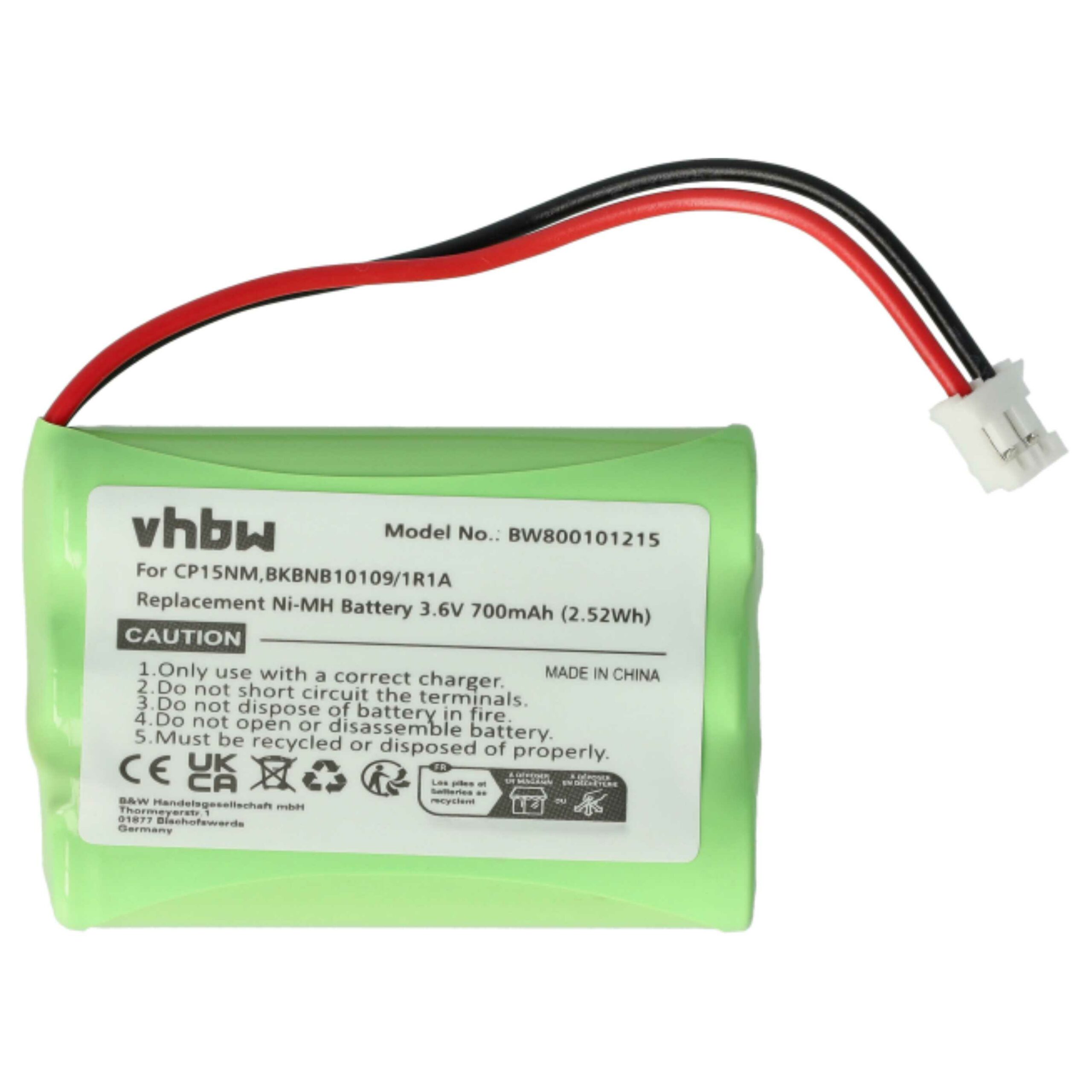 2x Bateria vhbw substitui Alcatel NTM/BKBNB 101 13/1 para telefone fixo Ericsson - 700 mAh 3.6 V NiMH - Image 3
