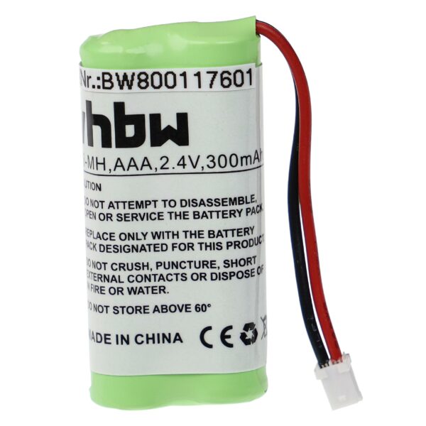 Bateria para Equipamento Médico vhbw substitui Dentsply GP50NH4SMXZ - 300 mAh 2.4 V NiMH