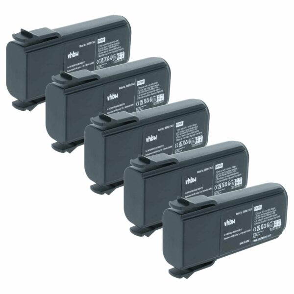 Pack 5x Baterias NiMH vhbw 1200 mAh 7.2V para Comandos Elca