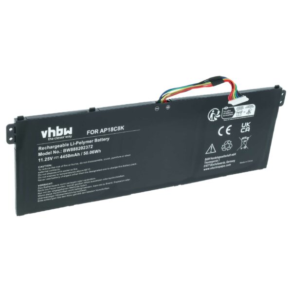 Bateria para Portátil vhbw Acer AP18C8K / 3INP5/82/70 - 4450 mAh, 11.25 V