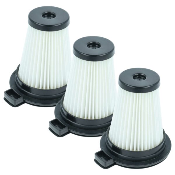 3x Filtros de Cartucho Compatíveis com Beko 874236, 9178039181 para Aspirador Grundig, Preto/Branco