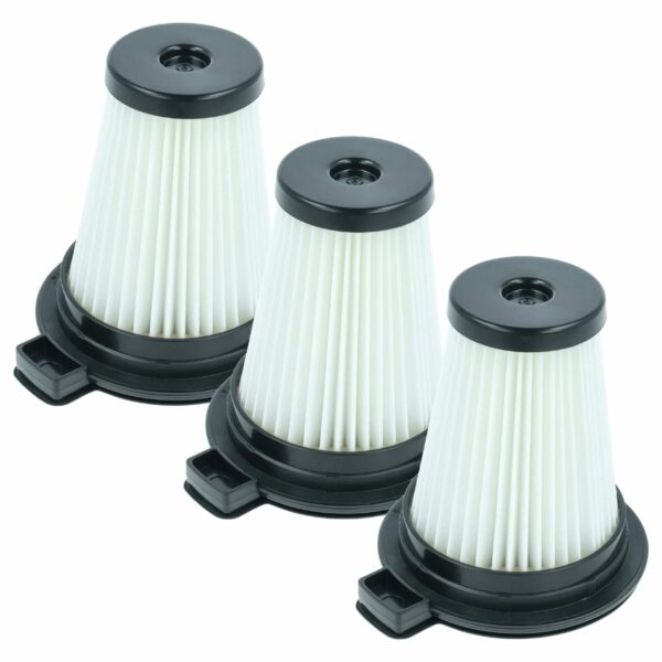 3x Filtros de Cartucho Compatíveis com Beko 874236, 9178039181 para Aspirador Grundig, Preto/Branco
