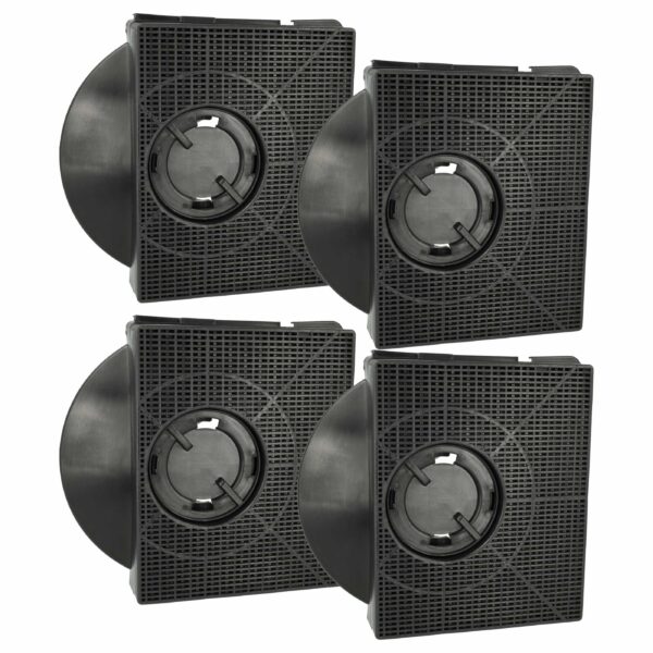 Filtro de Carvão Ativado 4x para AEG, Zanussi e Whirlpool - 21,3 x 20,7 x 4,1 cm (vhbw)