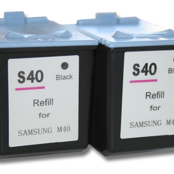 2x Cartuchos de Tinta Compatíveis Samsung INK-M40 SF-330 - Preto vhbw