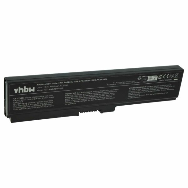 Bateria para Toshiba PA3635U-1BAM, PA3635U-1BRM, PA3634U-1BAS - 4400 mAh 10.8 V Li-Ion