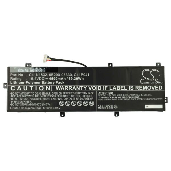 Bateria para Portátil vhbw para Asus (4500 mAh, 15.4 V, Li-Polímero)