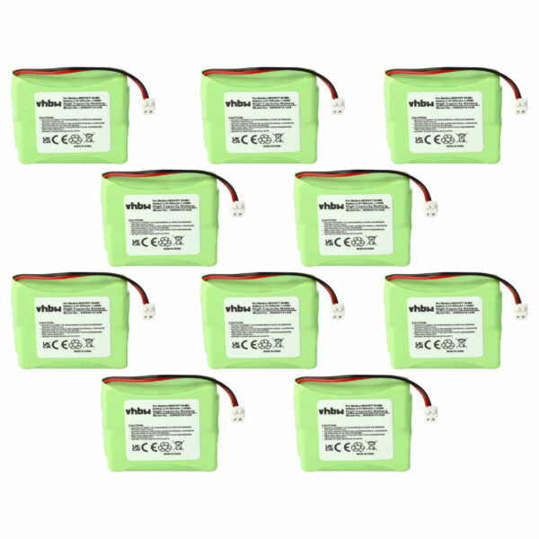10x Bateria vhbw substitui GP0827, 5M702BMX, GP0748, GP0747, GP0735 para Telefone Fixo Telstra - 600 mAh 2.4 V NiMH