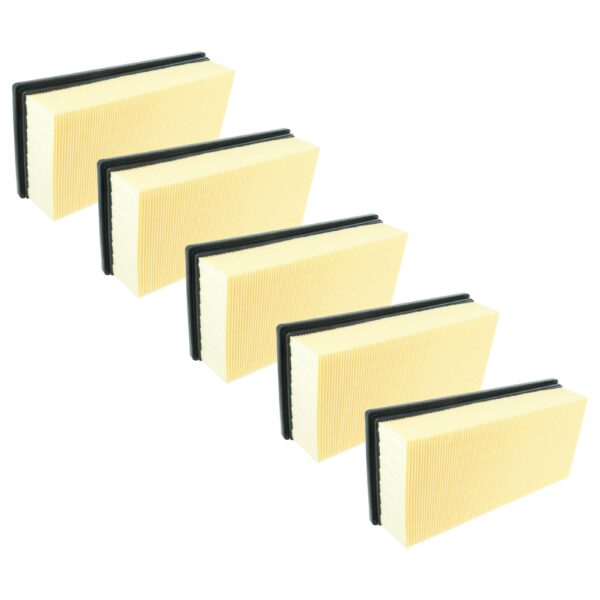 5x Filtro Plissado Plano para Aspirador Kärcher IVC 60/12-1 Tact Ec, NT 65/2 Tact², NT 75/2 Tact² Me