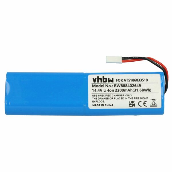 Bateria vhbw 14,4V 2200mAh Li-Ion compatível com Ariete AT5186033510 e Medion