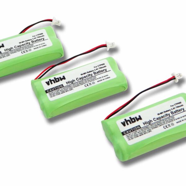 Bateria vhbw para Bang & Olufsen BeoCom 4 - 700 mAh 2.4 V NiMH (Pack 3x)