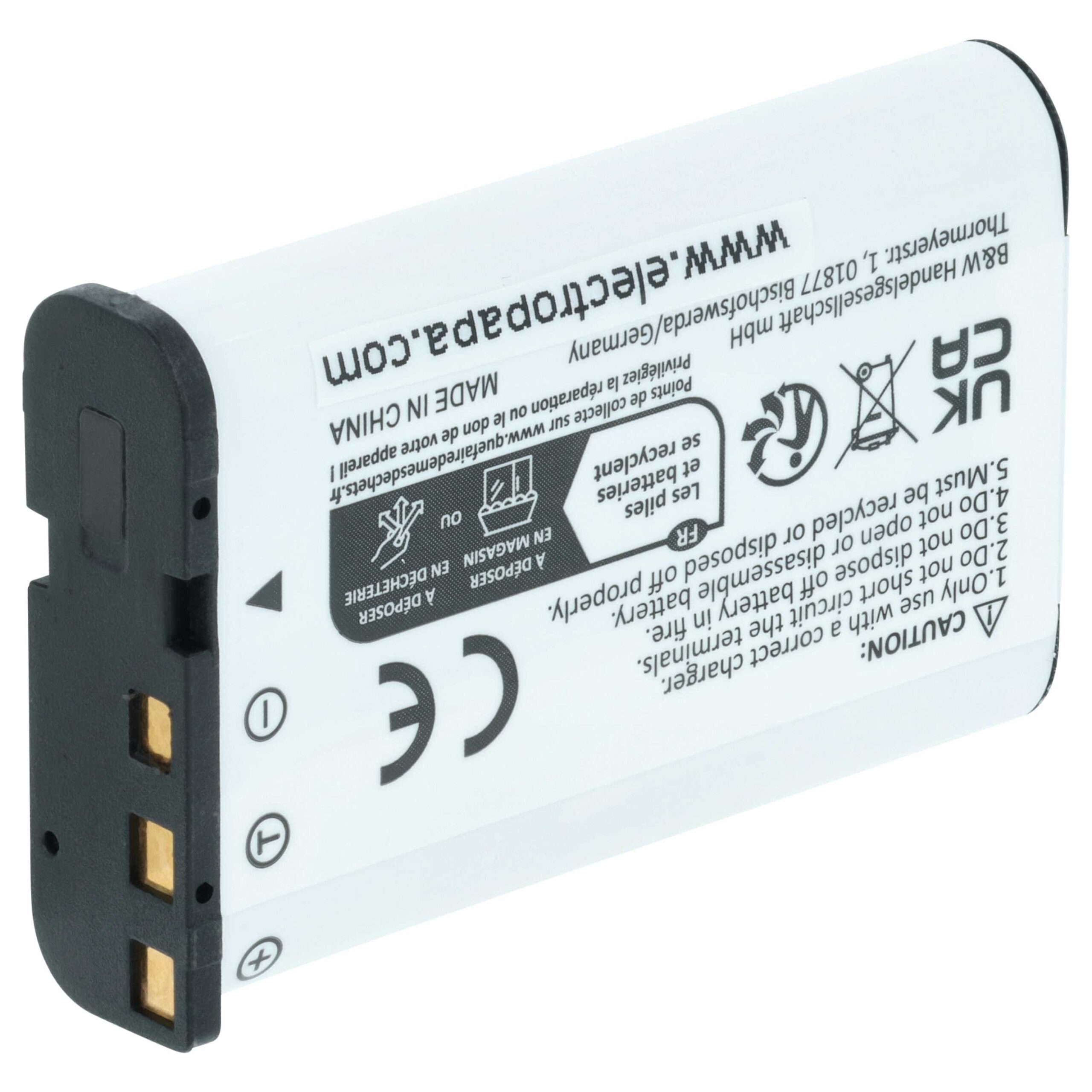 2x Bateria substitui Casio NP-90 - 1300mAh, 3.6V, Li-Ion vhbw - Image 2