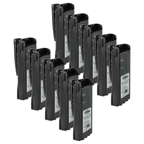 Pack 10x Baterias vhbw para Rádios Motorola GP340, GP360, GP380 2600 mAh 7.4 V Li-Ion