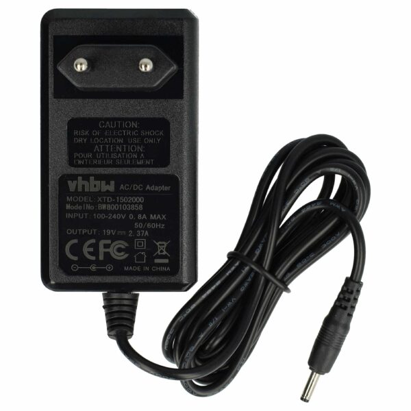 Adaptador de Alimentação vhbw para Portáteis Asus e Samsung - 45 W, 123 cm
