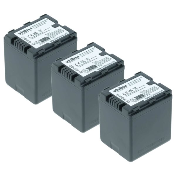 3x Baterias vhbw para Câmara Panasonic VW-VBN130 (2200 mAh, 7.2 V)
