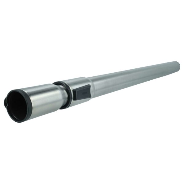Tubo telescópico para aspirador Miele S8360, S360, S380 - 60-100cm - alumínio preto/prata vhbw
