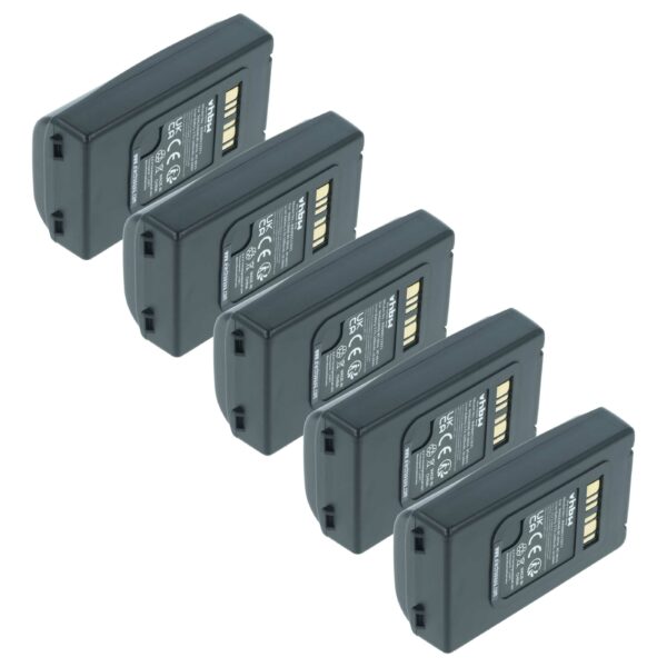 5x Bateria vhbw para Datalogic 94ACC0048, BT-0015, 94ACC0046 - Scanner POS 5200 mAh 3.7V