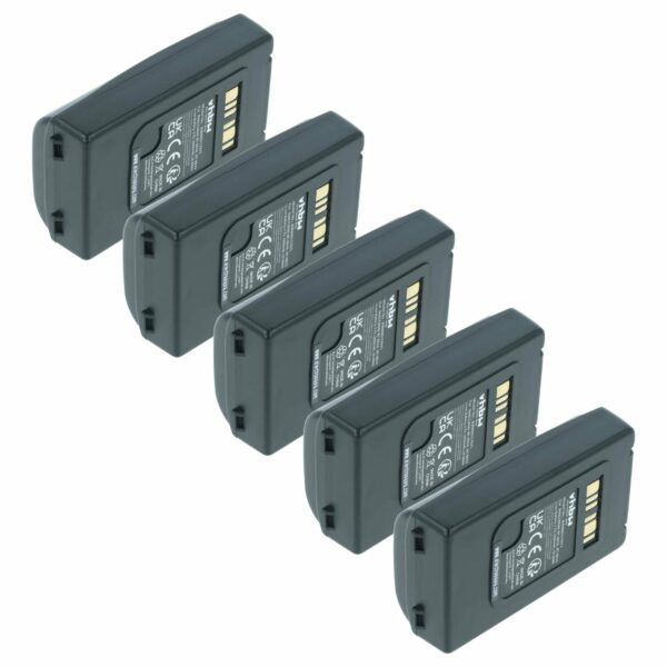 5x Bateria vhbw para Datalogic 94ACC0048, BT-0015, 94ACC0046 - Scanner POS 5200 mAh 3.7V