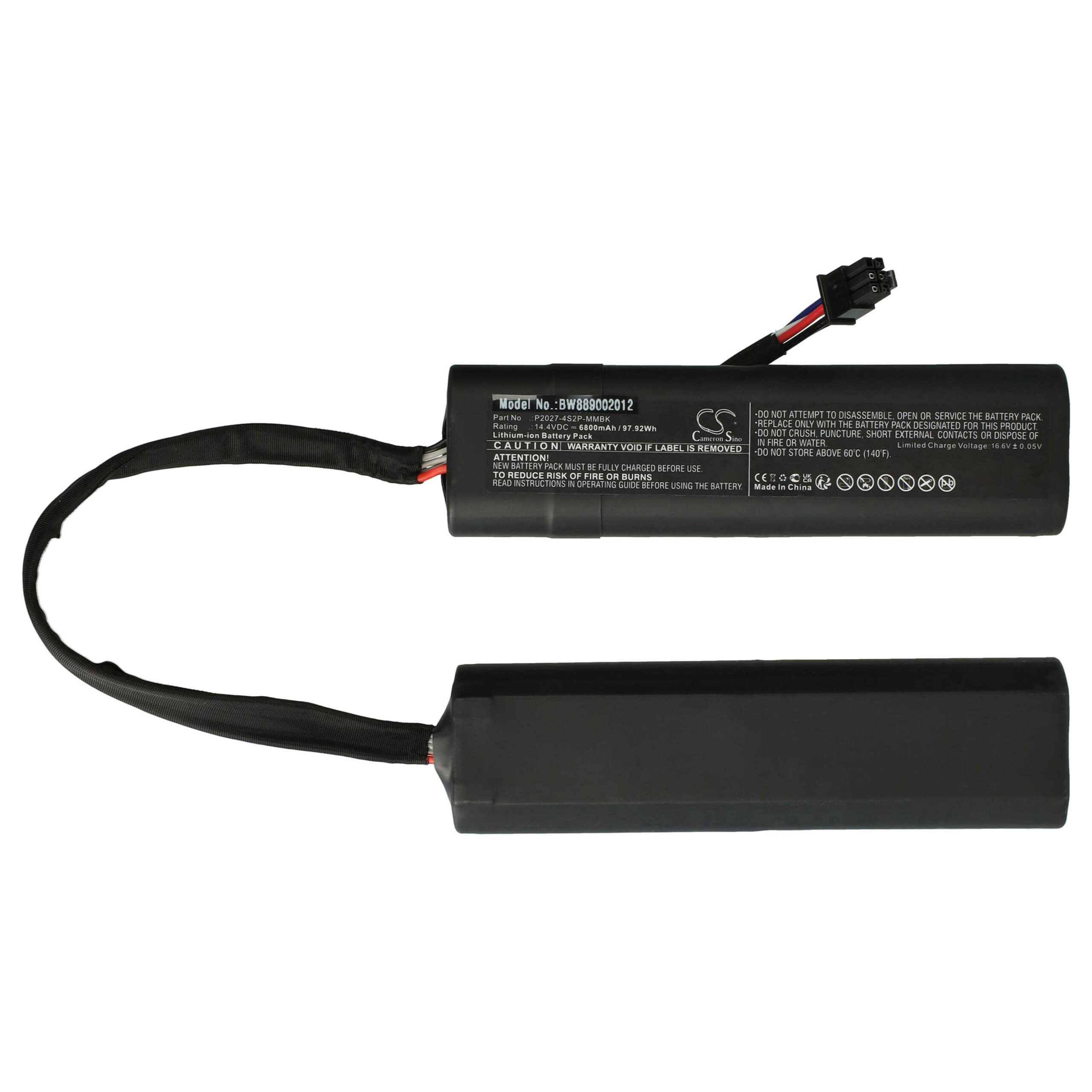 Bateria vhbw compatível com Xiaomi 6800mAh, 14.4V, Li-Ion (substitui P2027-4S2P-MMBK, 754772)