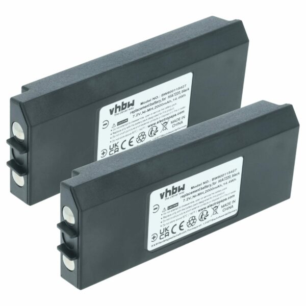 2x Bateria para Telecomando Hiab Olsberg XS Drive - 2000 mAh vhbw
