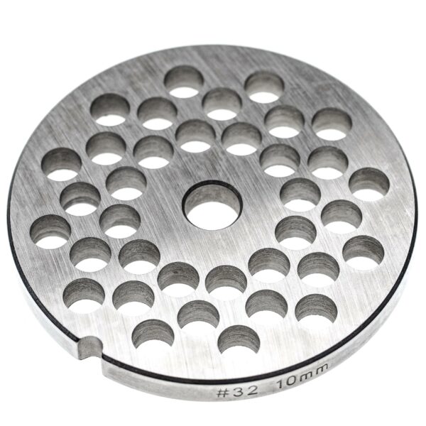 Disco de Moedor de Carne Tamanho 32 para Caso - Orifício ⌀ 10 mm, Aço Inoxidável