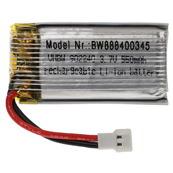 Bateria vhbw Li-polymer 550 mAh 3.7 V - Conector XH 2.54 para Veículos Telecomandados