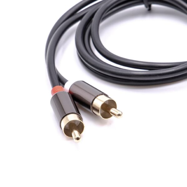 Cabo Adaptador Áudio vhbw - 3.5mm Jack para 2x RCA Cinch, Y-Cable, Preto