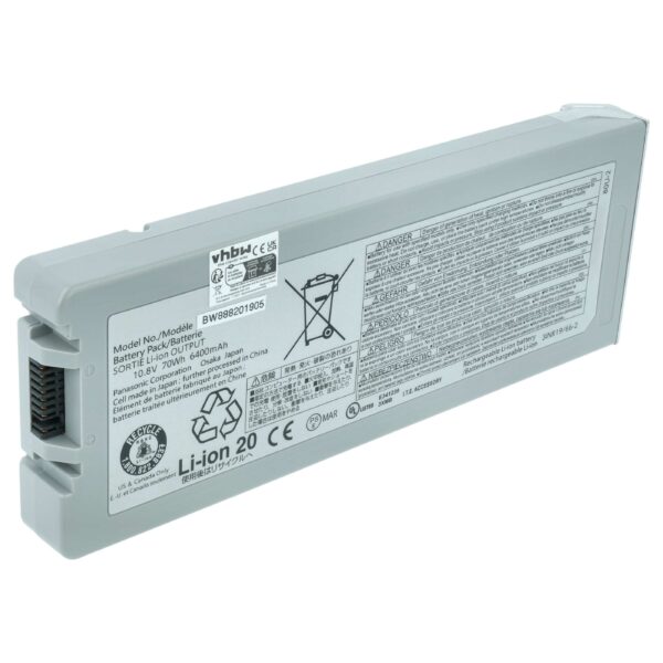 Bateria para Portátil vhbw Compatível Panasonic CF-VZSU80U/83U/82U - 6400 mAh 10.8V Li-Ion