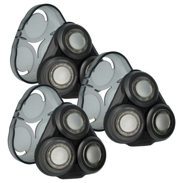 3 Cabeças de Corte Compatíveis com Philips SH50/50 para Barbear Elétrico, Preto