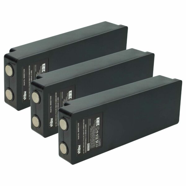 3x Bateria vhbw 1026 compatível com Palfinger Scanreco 590, 592 - 2000 mAh