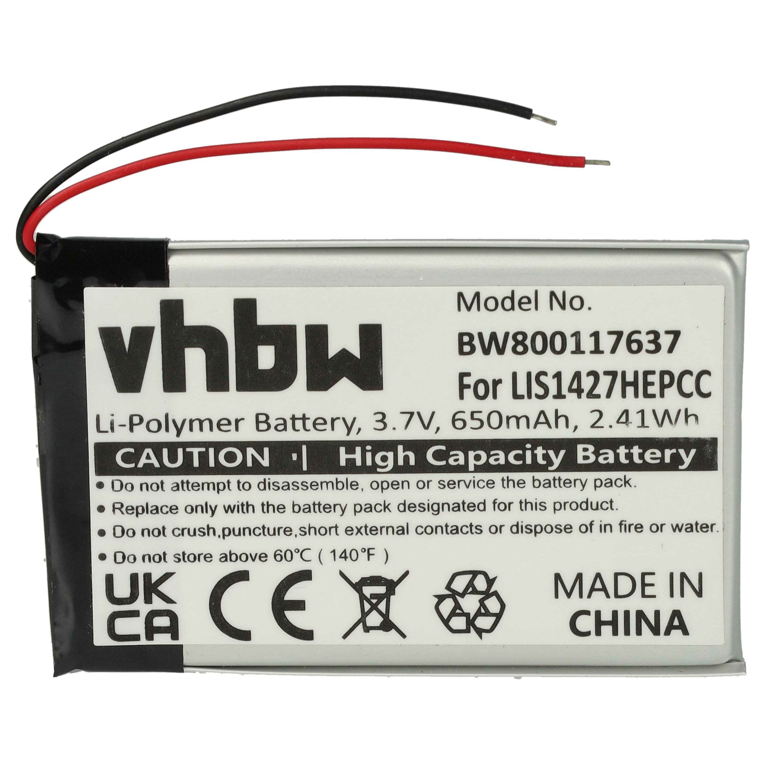 Bateria vhbw para auscultadores sem fios Plantronics / Sony 650 mAh 3.7 V Li-Polímero - Image 3