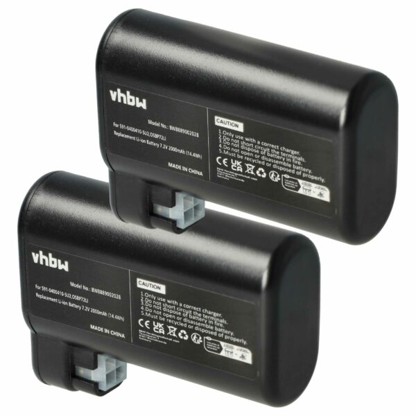 Bateria vhbw 2x para AEG S91-0400410-SU2, OSBP72LI e Electrolux - 2000mAh, 7.2V, Li-Ion