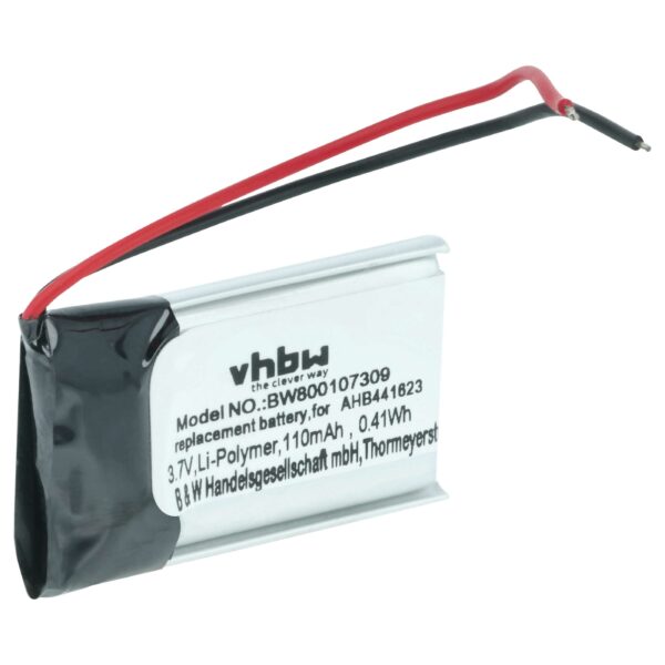 Bateria vhbw para Leitor MP3 Sony 381424, AHB441623 - 110 mAh 3.7 V Li-polímero