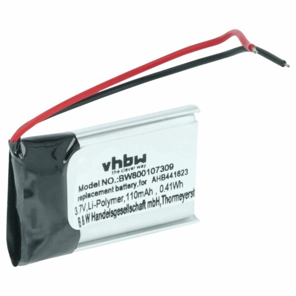 Bateria vhbw para Leitor MP3 Sony 381424, AHB441623 - 110 mAh 3.7 V Li-polímero
