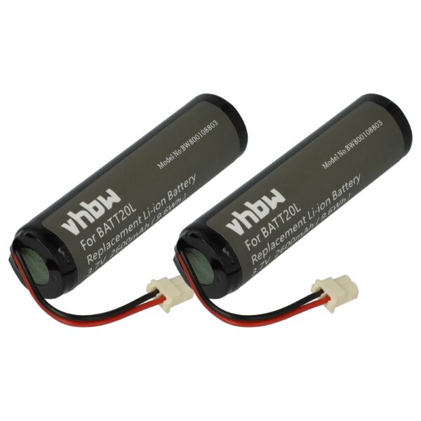 Bateria vhbw DAB Radio 2x 2600 mAh 3.7 V Li-Ion (substitui BATT20L)