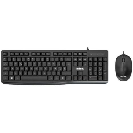 Pack NILOX Combo - Teclado e Rato USB - Preto