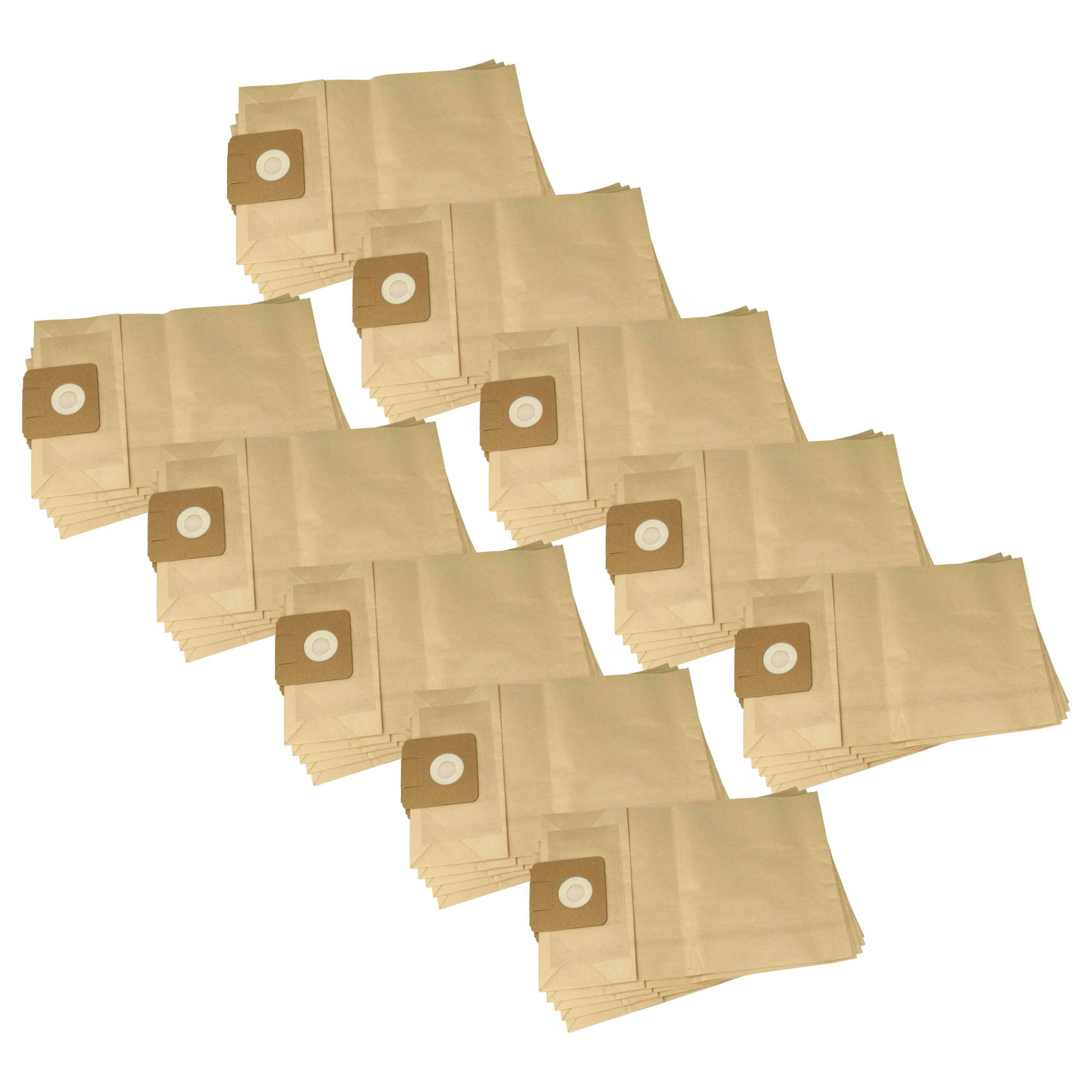 Pack de 50 Sacos de Filtro de Papel para Aspirador Cleanfix TA 1 - Compatível com Aspiradores Hako vhbw