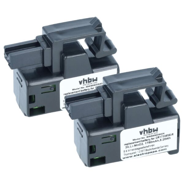 2x Bateria CR17335SE-R para GE Fanuc A98L-0031-0026 - Li-MnO2, 3.0V, 1750 mAh