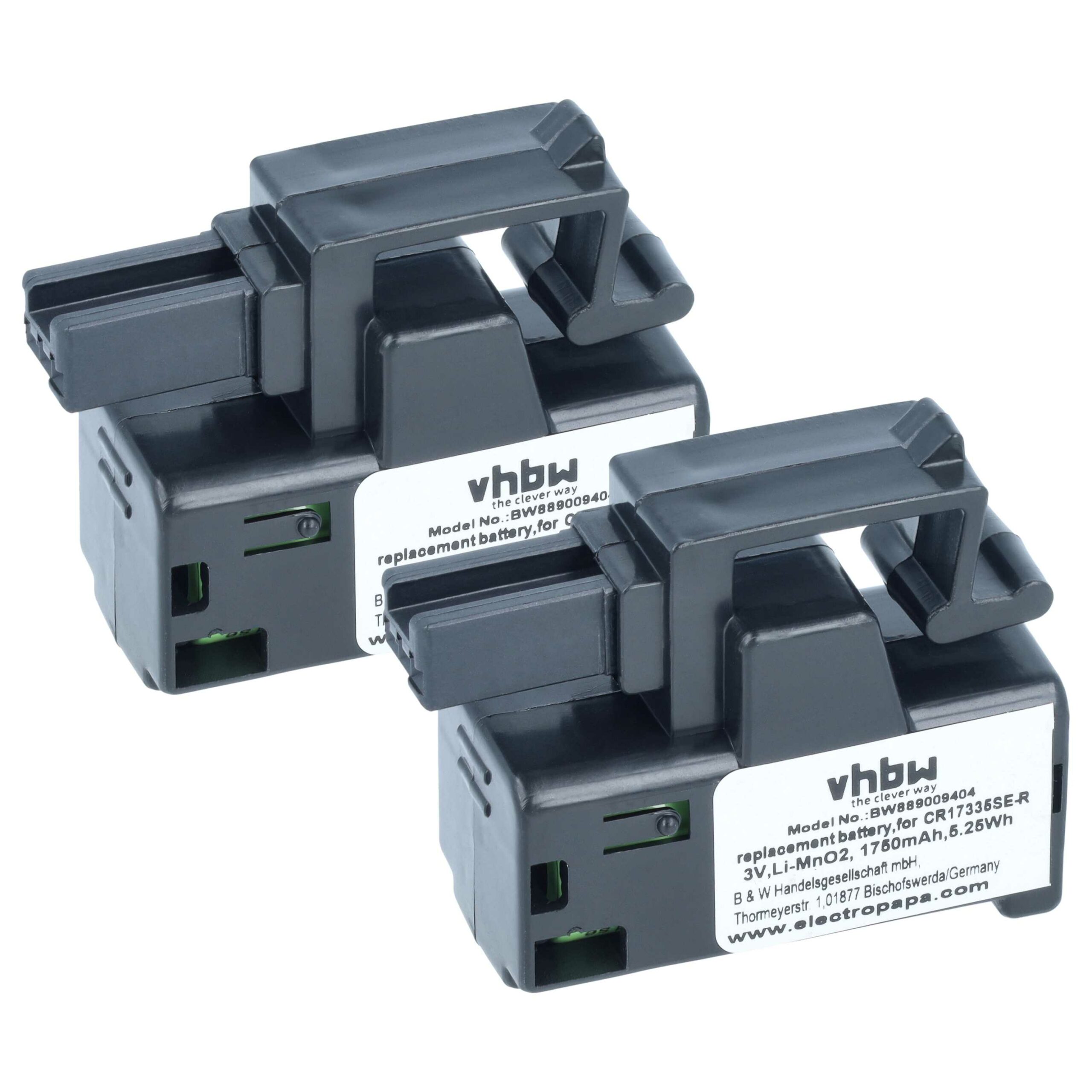 2x Bateria CR17335SE-R para GE Fanuc A98L-0031-0026 - Li-MnO2, 3.0V, 1750 mAh