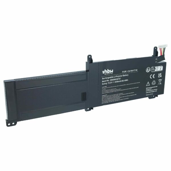 Bateria vhbw para ASUS ROG Strix GL703GM - Substitui C41N1716, Li-Polymer, 15.2V, 4500 mAh