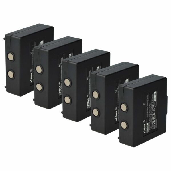 Pack com 5 Baterias de Substituição vhbw para Telecomandos Abitron KH68300990 e EX2-22 - 2200 mAh