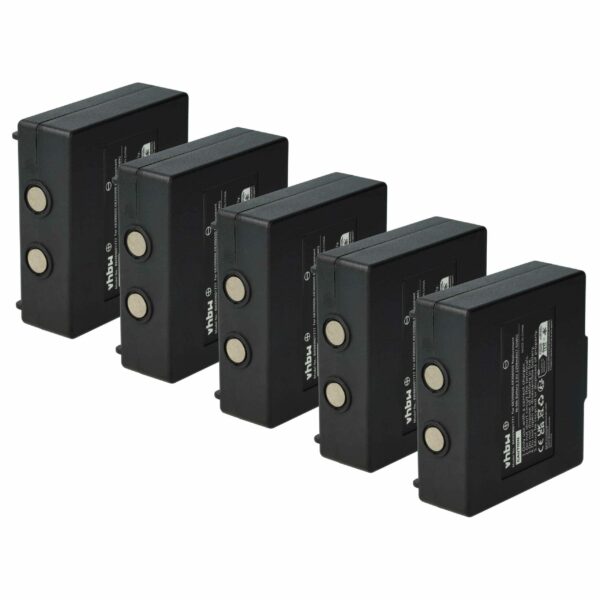 Pack com 5 Baterias de Substituição vhbw para Telecomandos Abitron KH68300990 e EX2-22 - 2200 mAh