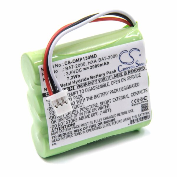 Bateria vhbw para Omron HBP-1300 - 2000 mAh 3.6 V NiMH