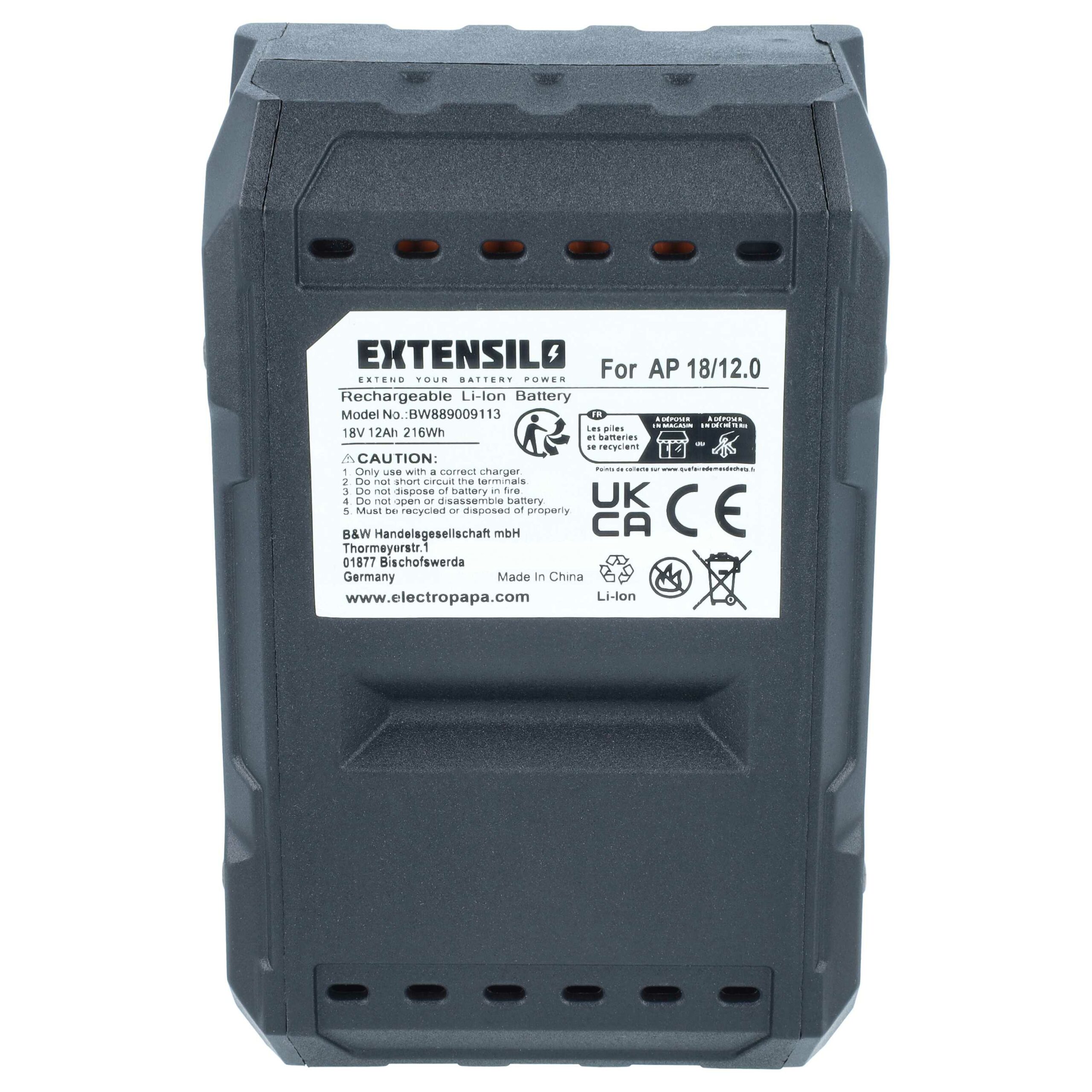 Bateria EXTENSILO para FLEX AP18/12.0, Li-Ion, 18 V, 12000 mAh - Image 3