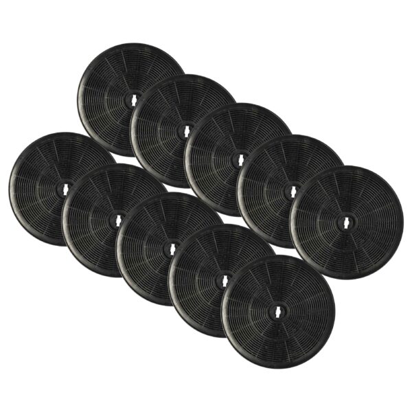 10x Filtro de Carvão Ativado para Exaustor Gorenje AH031, 163644, 153255 - 23 cm