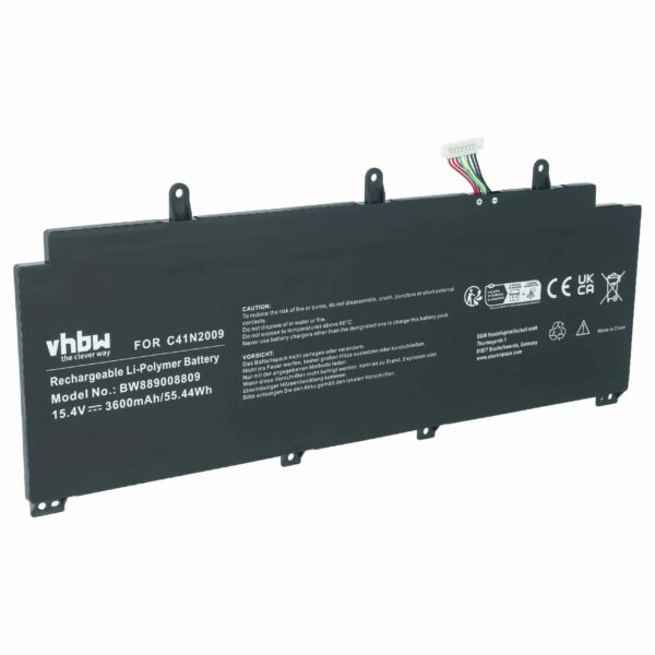 Bateria vhbw para ASUS ROG Flow X13 (GV301) - substitui C41N2009, Li-Polymer, 15.4 V, 3600 mAh
