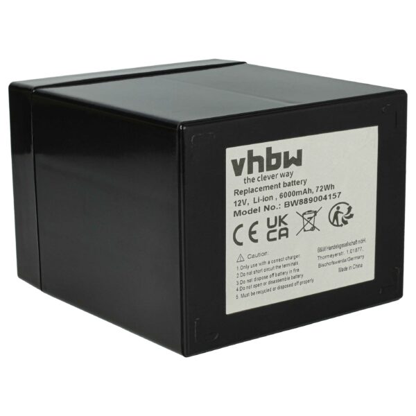 Bateria vhbw 12V 6Ah AGM para Hecht, Wolf Garten, LD Systems, The Box, Caravanas e Sistemas Solares