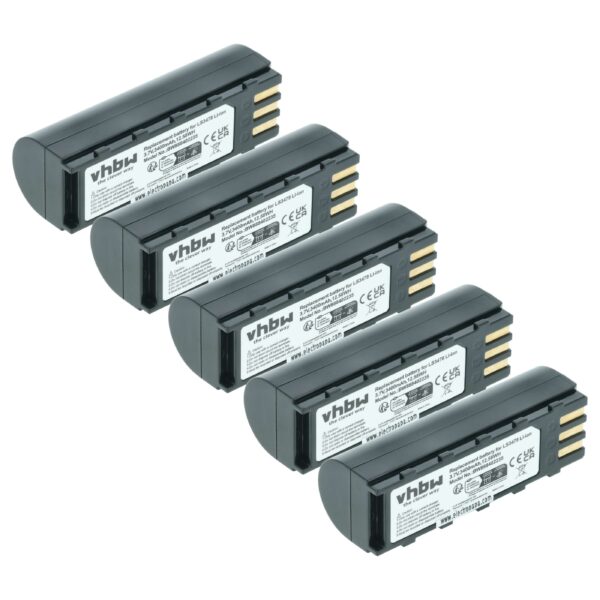 5x Bateria vhbw compatível com Motorola 21-62606-01 para Symbol Honeywell Scanner Códigos de Barras - 3400 mAh 3.7 V
