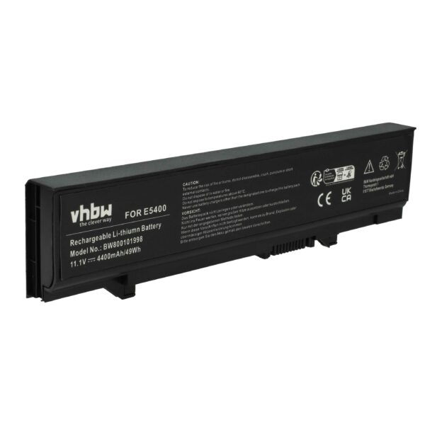 Bateria vhbw para portáteis Dell Latitude E5400, E5500 (4400 mAh, 11.1 V, Li-Ion)
