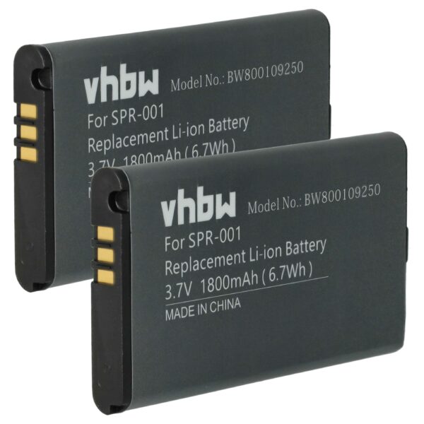 Pack 2x Baterias vhbw para Consola Nintendo - 1800 mAh 3.7 V Li-Ion (compatível SPR-001, SPR-003, SPR-A-BPAA-CO)