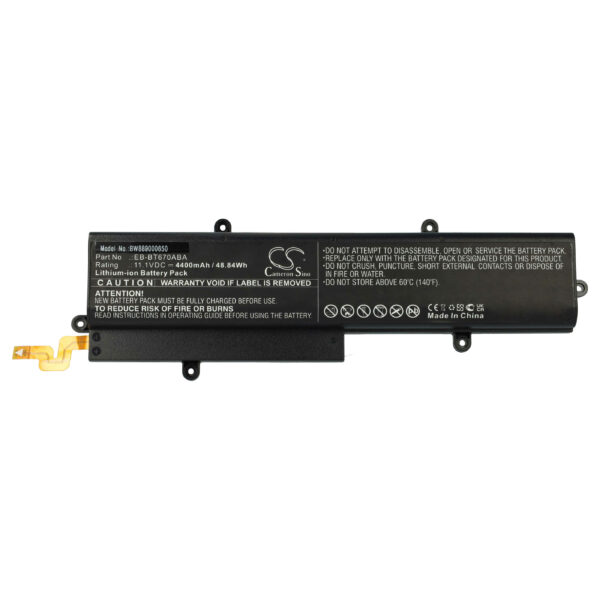 Bateria para Tablet vhbw substitui Samsung AA1GA12BS, EB-BT670ABA - 4400 mAh 11.1 V
